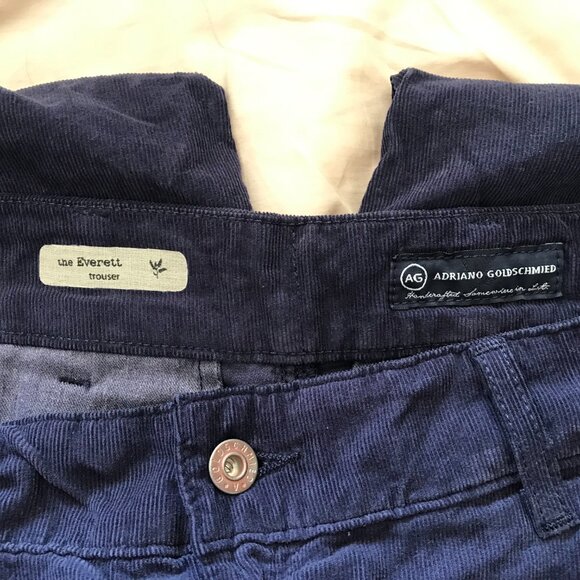 Anthropologie | AG The Everett Navy Corduroy Trousers 27 - Picture 8 of 12